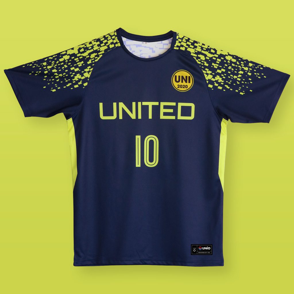 粒子パターンが斬新なデザインのサッカーユニフォーム Color Palette サッカーユニフォーム フットサルユニフォーム Unio