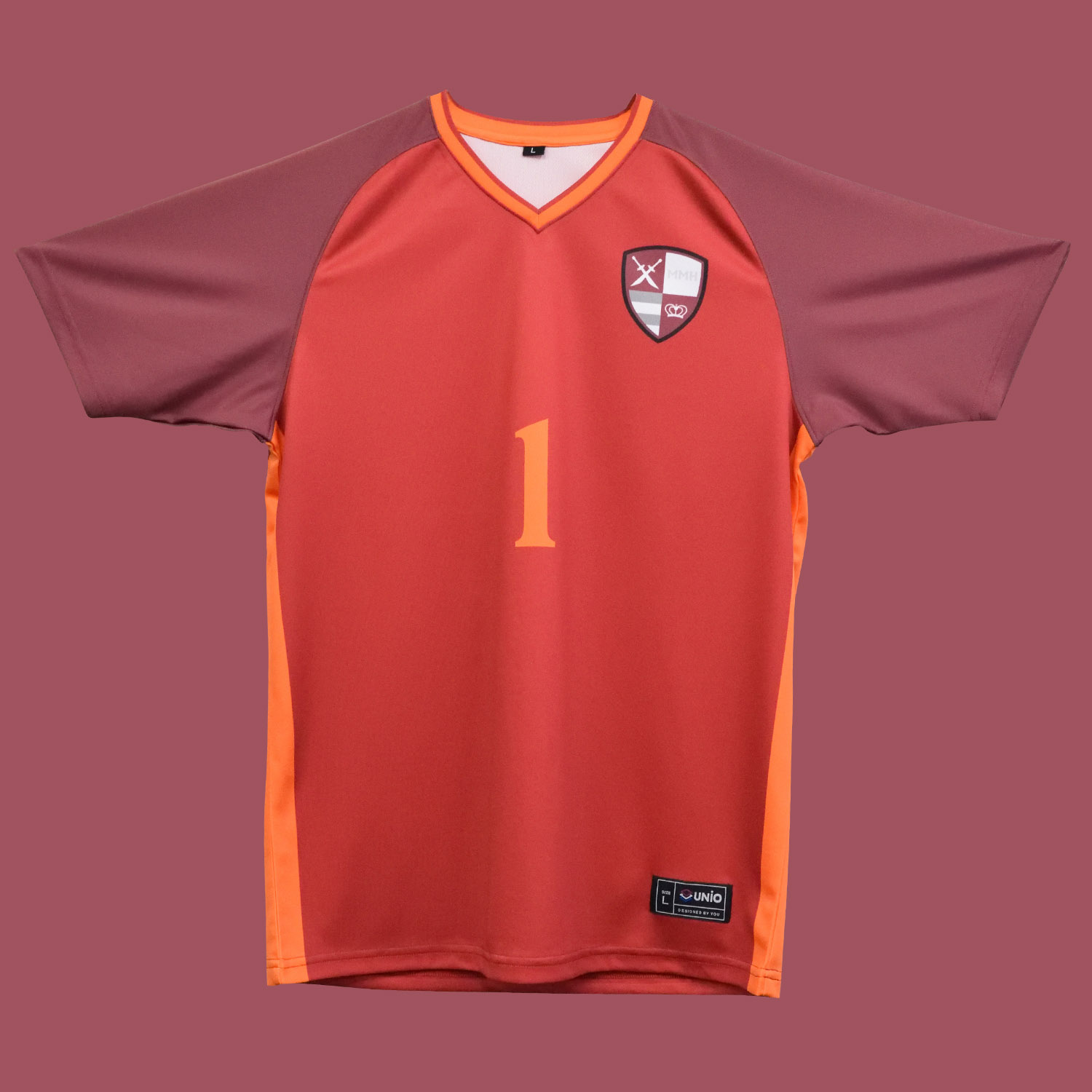 オレンジのラインがオシャレなサッカーユニフォーム Color Palette サッカーユニフォーム フットサルユニフォーム Unio
