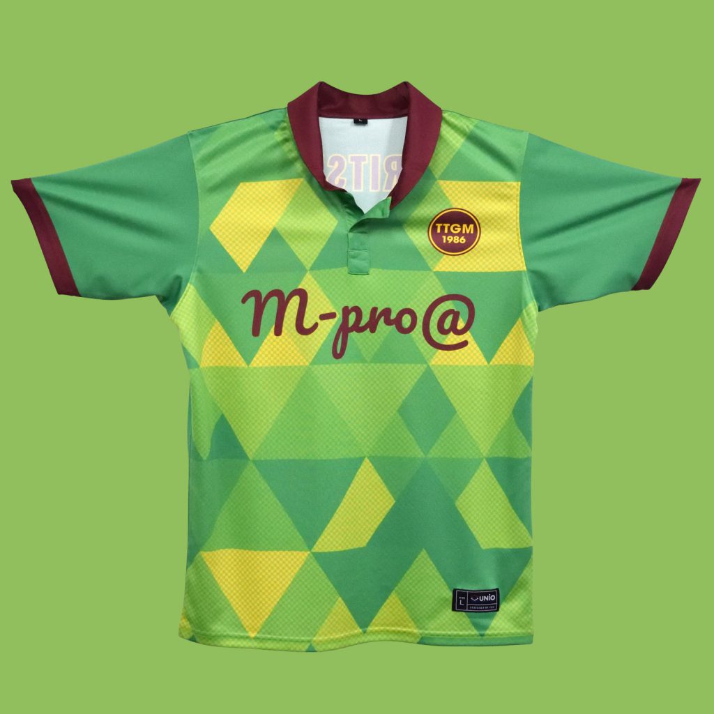 幾何学模様を組み合わせたサッカーユニフォーム Color Palette サッカーユニフォーム フットサルユニフォームのチームオーダー Unio