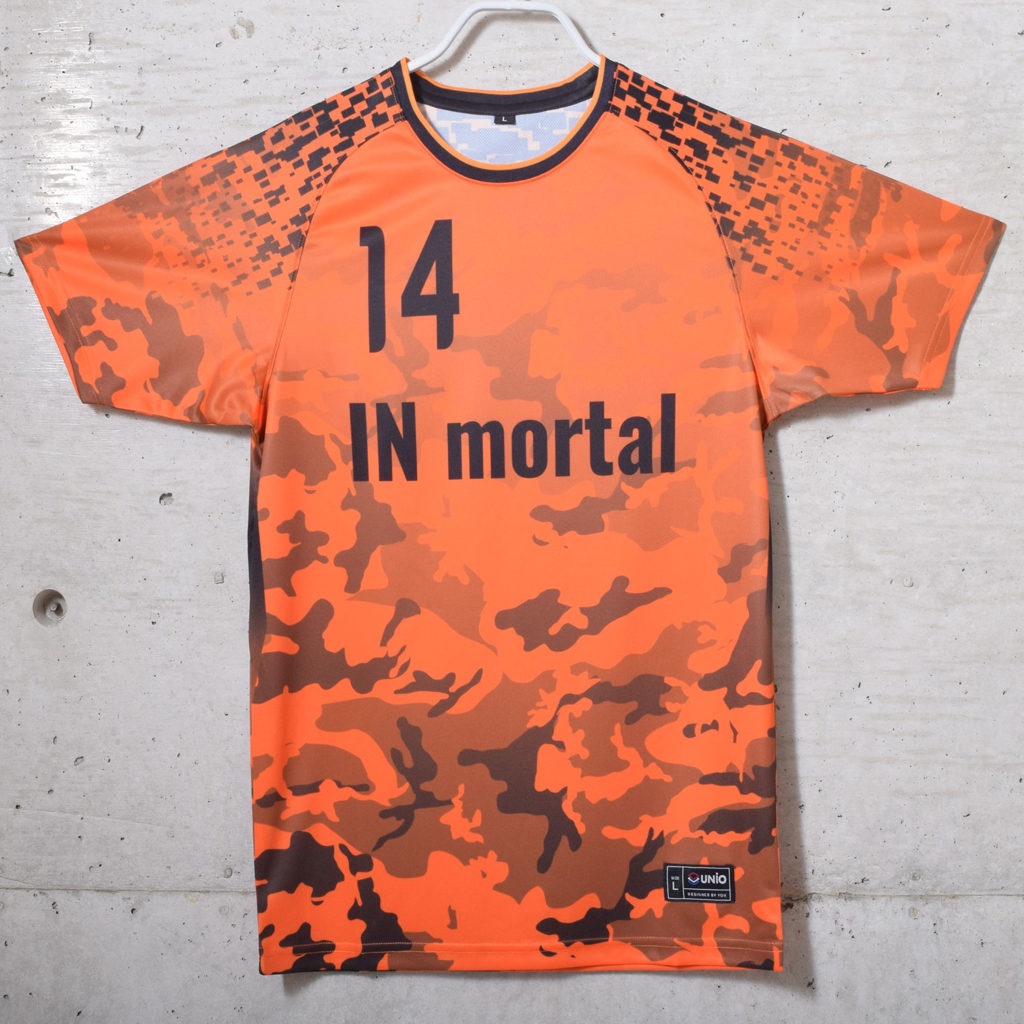 オレンジ ブラックのサッカーユニフォーム Color Palette サッカーユニフォーム フットサルユニフォーム Unio